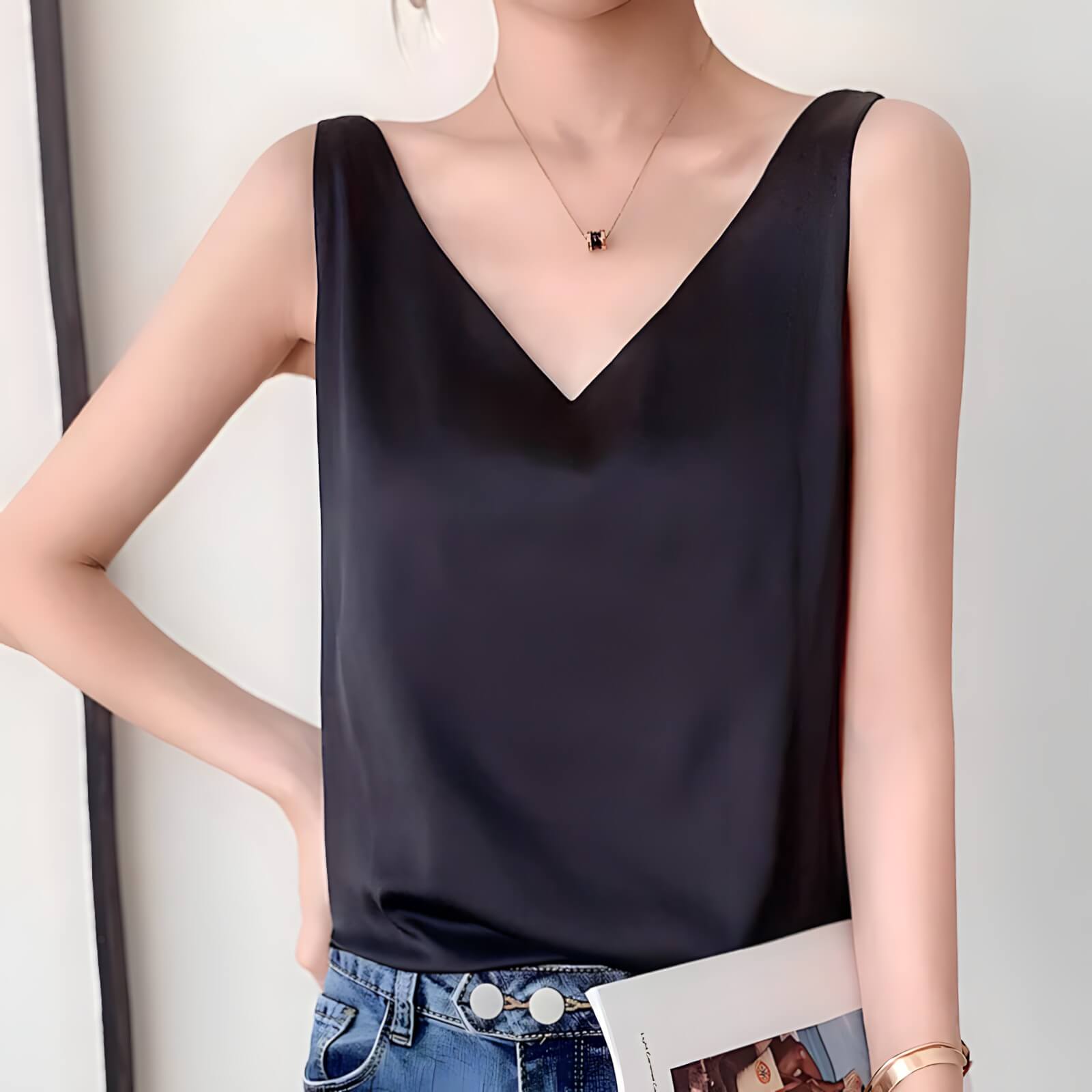 Blusa Regata de Cetim Hyris