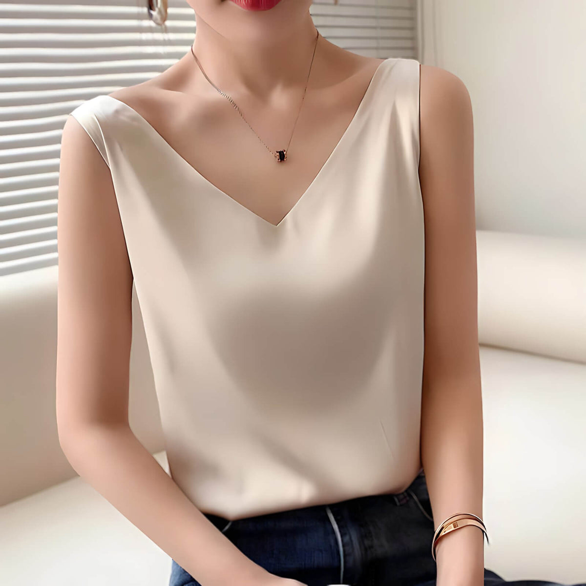 Blusa Regata de Cetim Hyris