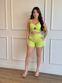 Conjunto Cropped e Shorts Alfaiataria Modern Lexa - FULL
