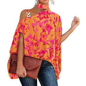 Blusa Gola Alta e Ombro Aberto Blenda