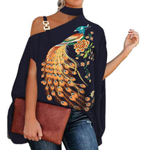 Blusa Gola Alta e Ombro Aberto Blenda