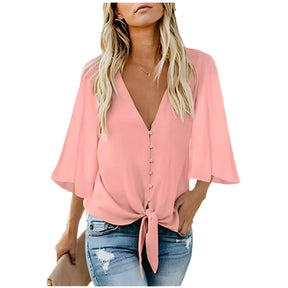 Camisa com Amarração Charmonisie