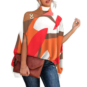 Blusa Gola Alta e Ombro Aberto Blenda