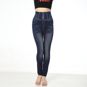 Calça Jeans de Lycra La Belle / A Única com Cintura Alta e Efeito Modelador para uma Elegância Incomparável!