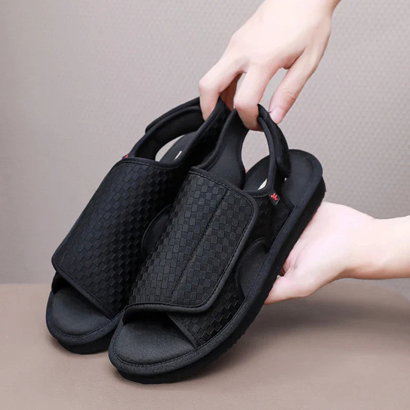 Sandália Unissex Larga e Ajustável Diabetes e Joanetes