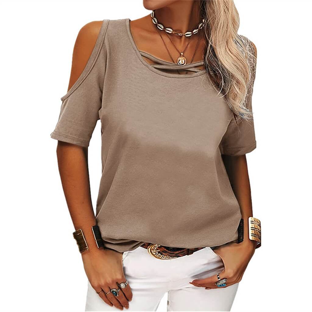 Blusa Casual Ombro Aberto Lilium