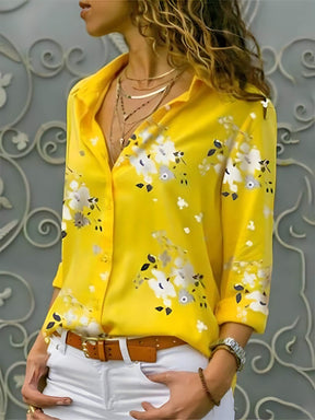 Camisa Casual de Chiffon Peony
