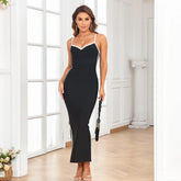 Vestido Mid Modelador Justo Vintage Clássico Modern Celebrity