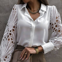 Camisa com Detalhes em Renda Albita