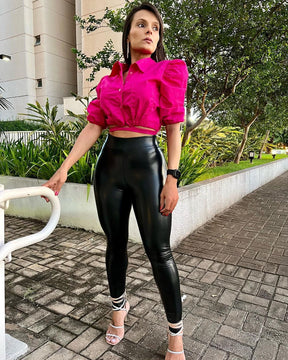 Calça Luxury Legging couro - Tendência para o Inverno